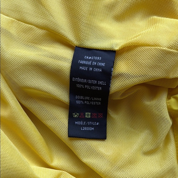 Saki Sport Sunshine Yellow Water-Resistant Jacket Hood Lightweight Fabric - Picture 11 of 15